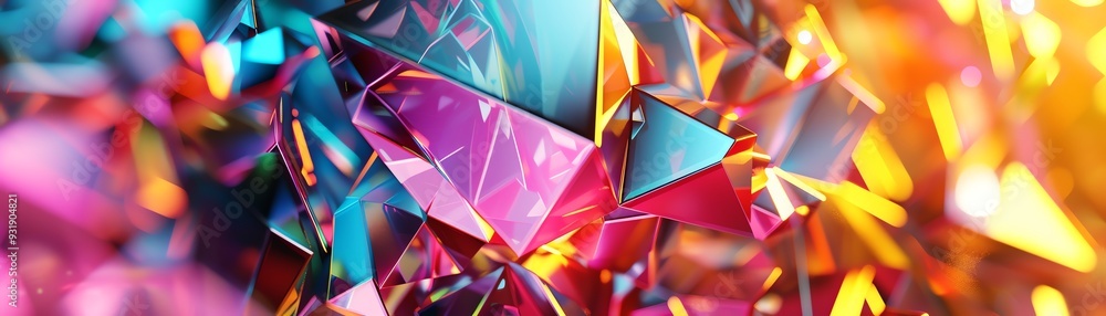 Poster abstract colorful background with blurred shapes.