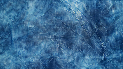 Obraz premium A piece of fabric with a dark blue and indigo dye.