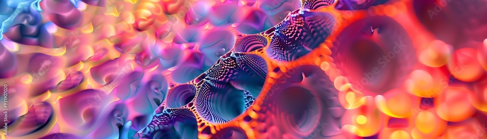 Poster abstract colorful swirl pattern with vibrant hues.