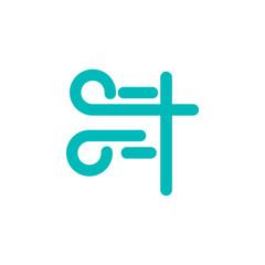 Obraz premium a combination of logos and vectors of wind, with initials, letters, numbers, or alphabets for business and others
