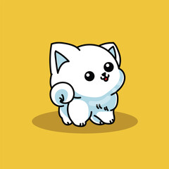 Illustrations of cute dogs in poses suitable for t-shirt designs and unique logos