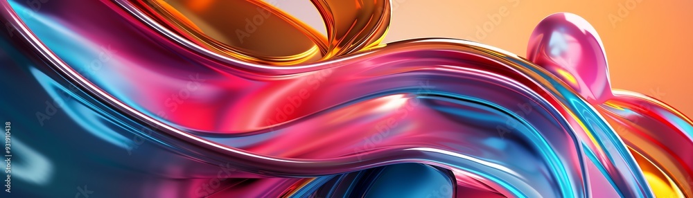 Poster abstract swirl of vibrant colors in a dynamic composition.
