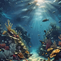 Fototapeta premium beautiful view in the sea is very cool