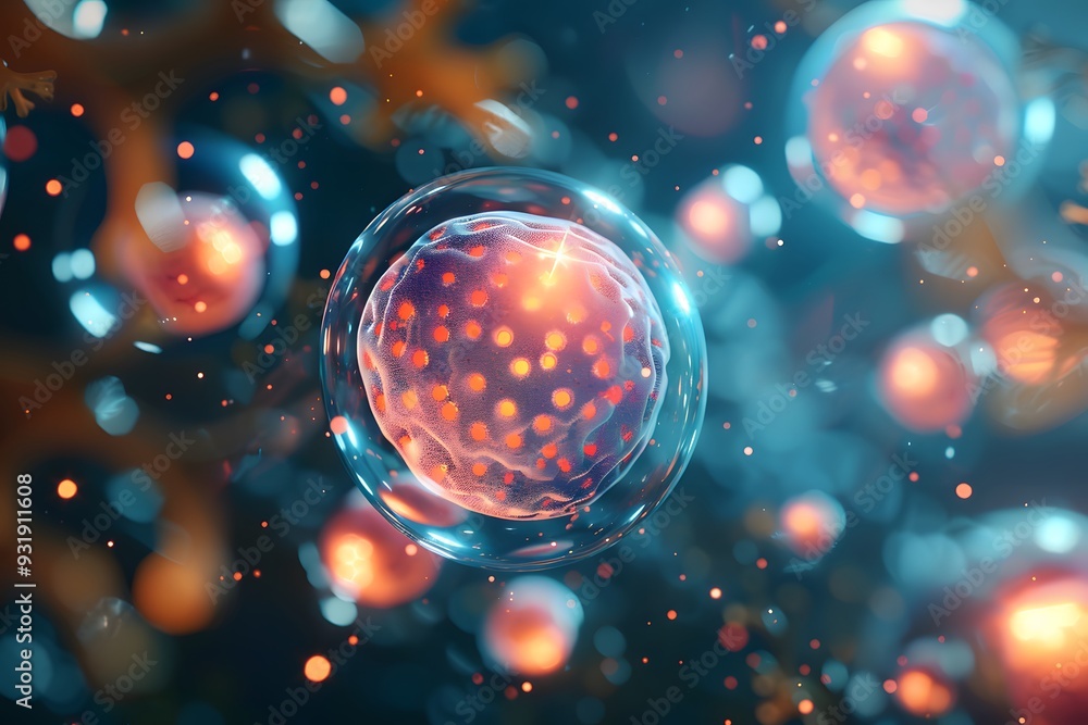 Poster stunning visualization of cellular structures in a microscopic world