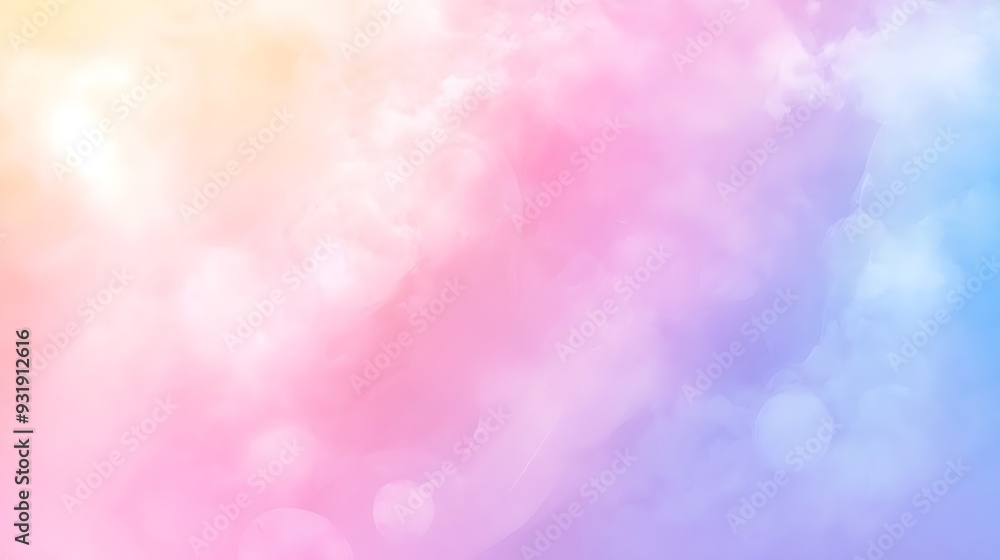 Poster soft pastel gradient backdrop for calming and harmonious digital visuals