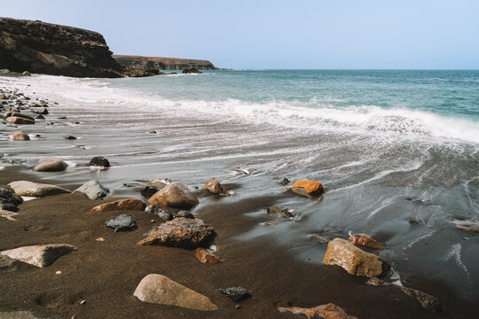 Ajuy Playa de arena negra Fuerteventura Islas Canarias
