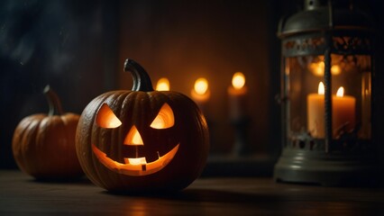 Fototapeta premium jack o lantern in the night
