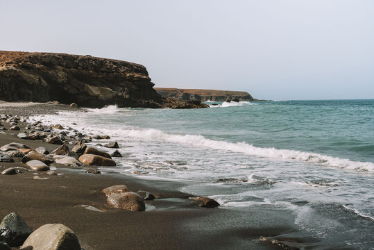 Ajuy Playa de arena negra Fuerteventura Islas Canarias