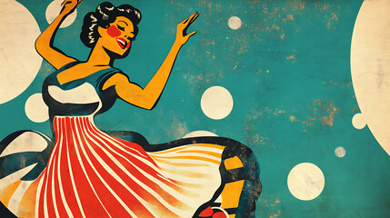 Nostalgic 50s Era Poster Background