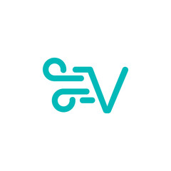 a combination of logos and vectors of wind, with initials, letters, numbers, or alphabets for business and others