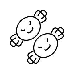 candies line icon with white background vector stock illustration