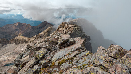 Panoramic view from Eriste Peak: The Aragonese Pyrenees at their best, with shimmering ibones and...