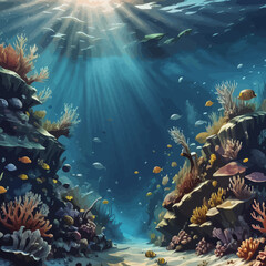 Fototapeta premium beautiful view in the sea is very cool