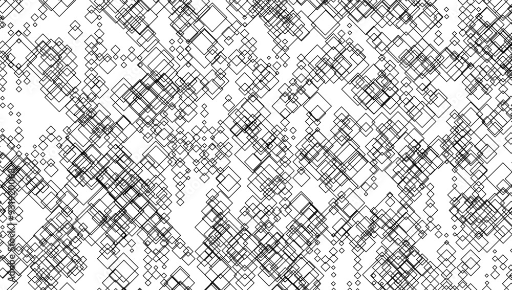 Poster black and white abstract lines pattern. grunge effect of squares. vector format illustration.