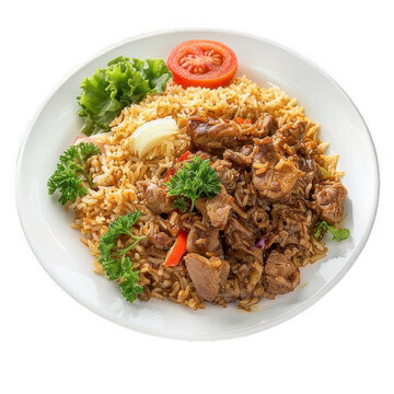A plate of Kabsa. Arab Food 