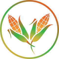 Corn logo design. Corn Seed logo design. Farm logo design. Agricultural logo design. Gardening logo design. Corn food logo design. Natural food logo design. Halal food, Organic food logo design.
