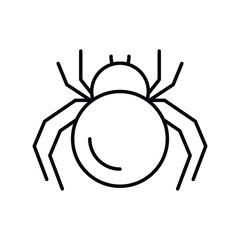 spider line icon with white background vector stock illustration