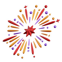 3D Fireworks Illustration