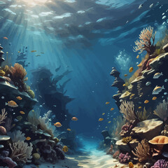 Fototapeta premium beautiful view in the sea is very cool