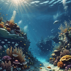 Fototapeta premium beautiful view in the sea is very cool