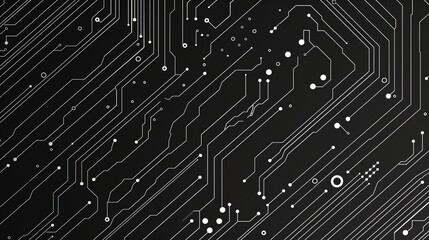 Abstract white vector lines on black background