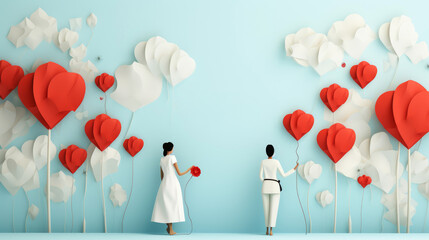 generated illustration of international nurses day background