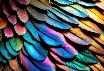 Obraz premium vibrant close ups showcasing unique animal textures patterns stunning detail, fur, scale, colorful, feather, skin, nature, design, wildlife, macro