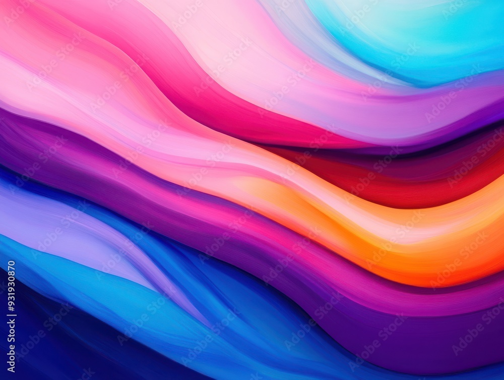 Poster vibrant abstract waves of color create a dynamic and lively background, ideal for artistic and creat