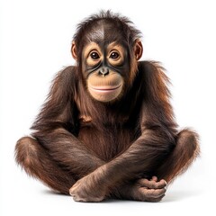 Naklejka premium An isolated monkey on a transparent background