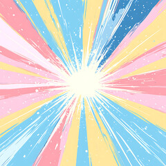 Playful Concentric Line Burst Background for Comic Art