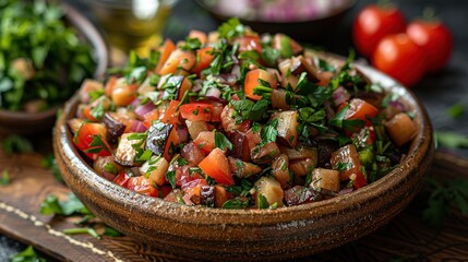 Delicious Middle Eastern Eggplant Salad