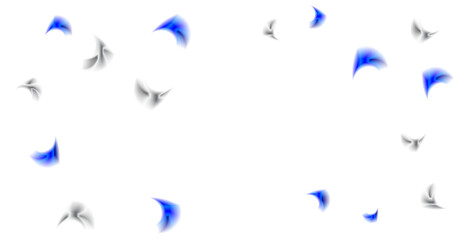 Many Falling White And Blue Tiny Confetti Isolated On White Background. Vector Illustration. Wallpaper