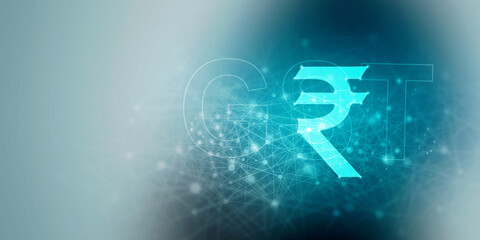 2D illustration Rupee currency sign