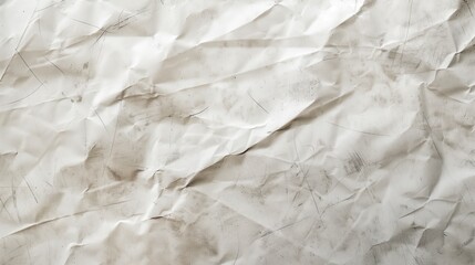 Fototapeta premium Crumpled sheet of white old paper with defects