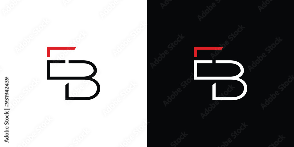 Wall mural modern and unique eb logo design 2