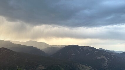 clouds over the mountains
