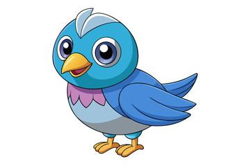 Finch Vector Illustration | Linocut, Kawaii, Cartoon, Clipart, Line Art Design