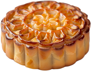 Chinese mooncake on Transparent Background	
