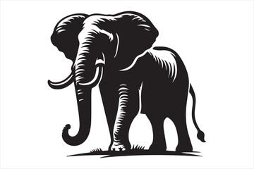 Elephant vector silhouette