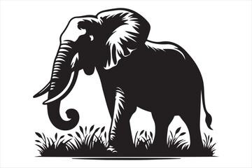 Elephant vector silhouette