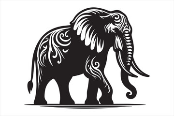 Elephant vector silhouette