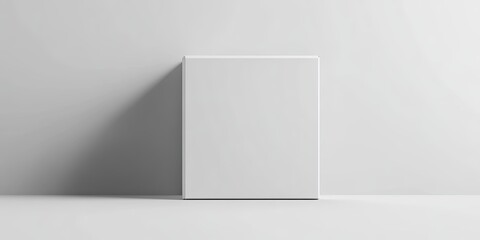 white box mockup, Minimalist White Box Mockup: A pristine white box stands against a neutral backdrop, offering a clean canvas for product showcasing and branding presentations. 
