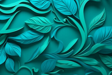 Turquoise Papercut Motion Backgrounds For composition