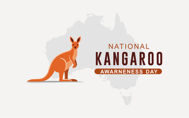Illustration vector national kangaroo awareness day. Kangaroo Australia day vector.World Kangaroo Care Day, International Kangaroo Care Day