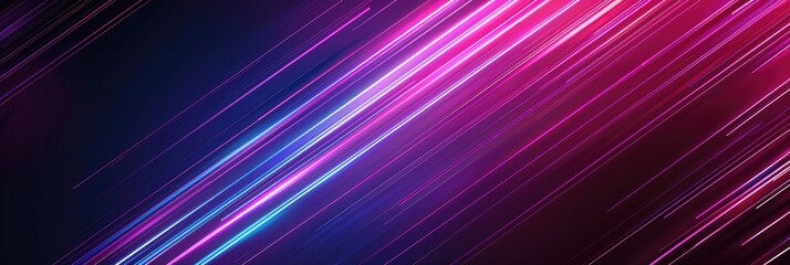 Fototapeta premium Abstract image featuring vibrant, multicolored wave lines on a dark background, representing flow and motion concepts.