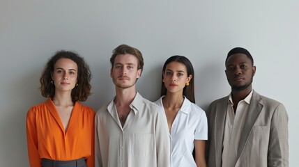 Diverse young professionals in studio for ad  new workforce concept.