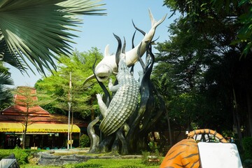 Surabaya monument, famous landmark of the city in East Java, Indonesia