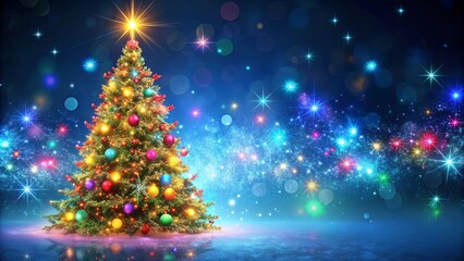 Obraz premium Colorful and sparkling Christmas tree decorations for a festive holiday atmosphere