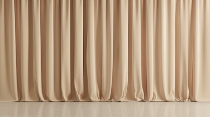 Beautiful theater curtains in beige color