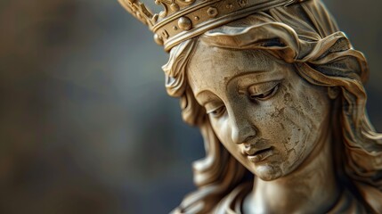 Fototapeta premium Our lady queen of peace catholic statue